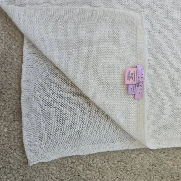 NWOT Calypso St. Barth Ivory Cashmere Scarf
